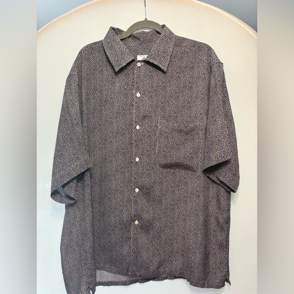 Brioni Short Sleeve Shirt Sz XL. Rayon